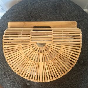 Bamboo Half-Moon Handbag